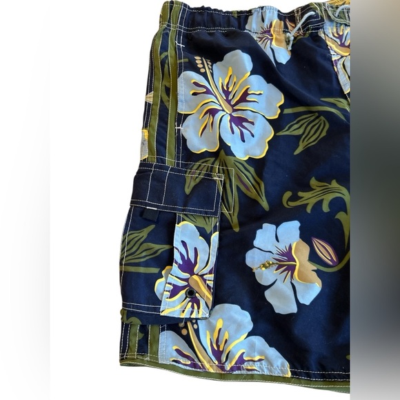 Steve & Barry's Board Shorts Blue Floral Men’s Tropical Size Large New with Tags - Picture 3 of 9